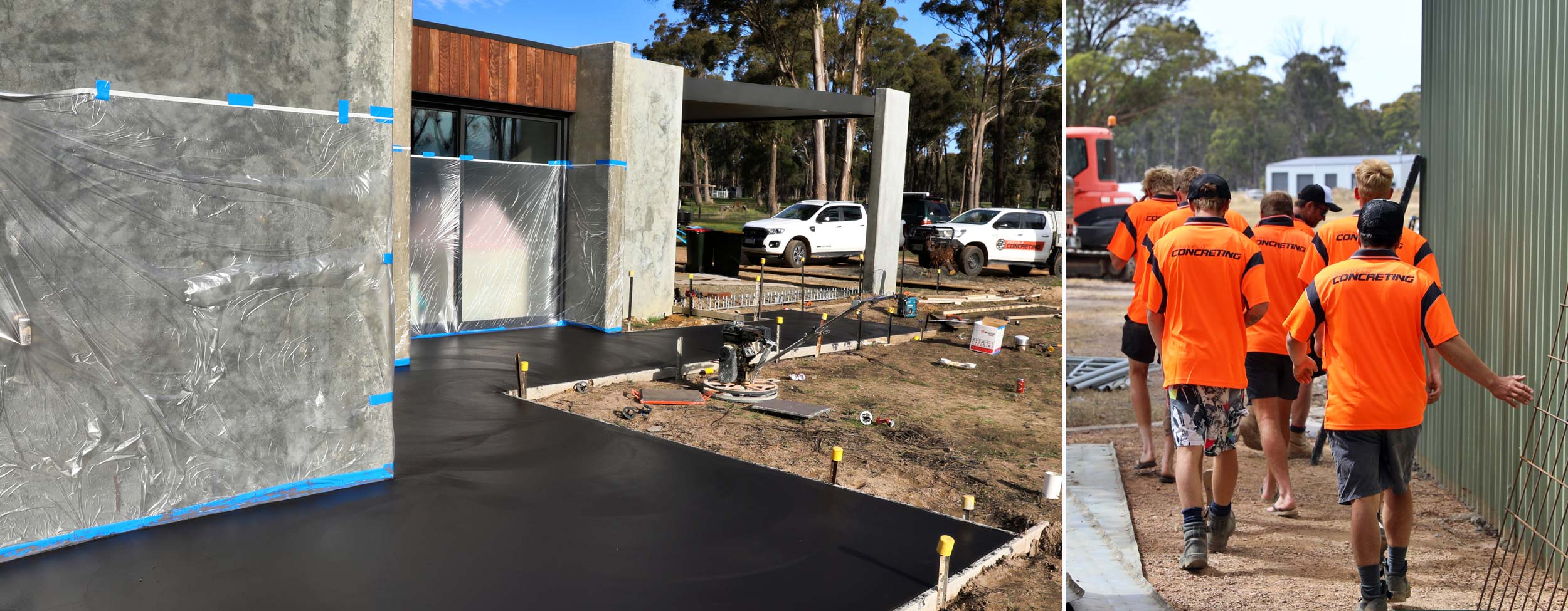 Concrete slab work in Northern Tasmania
