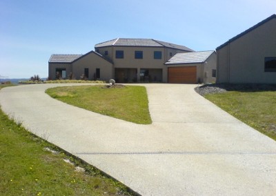 Large concrete driveway